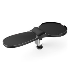 Reposabrazos ergonomico q-connect con alfombrilla de raton y apoyo de muñeca color negro 220x140x480 mm