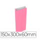 Sobre papel basika celulosa rosa con fuelle s 150x300x60 mm paquete de 25 unidades