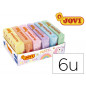 Plastilina jovi 70 tamaño pequeño caja de 6 unidades colores pastel surtidos 50g