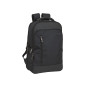 Mochila para portatil antartik 15,6   " con asa y 3 bolsillos exteriores adaptable a maleta color negro 290x440x150 mm