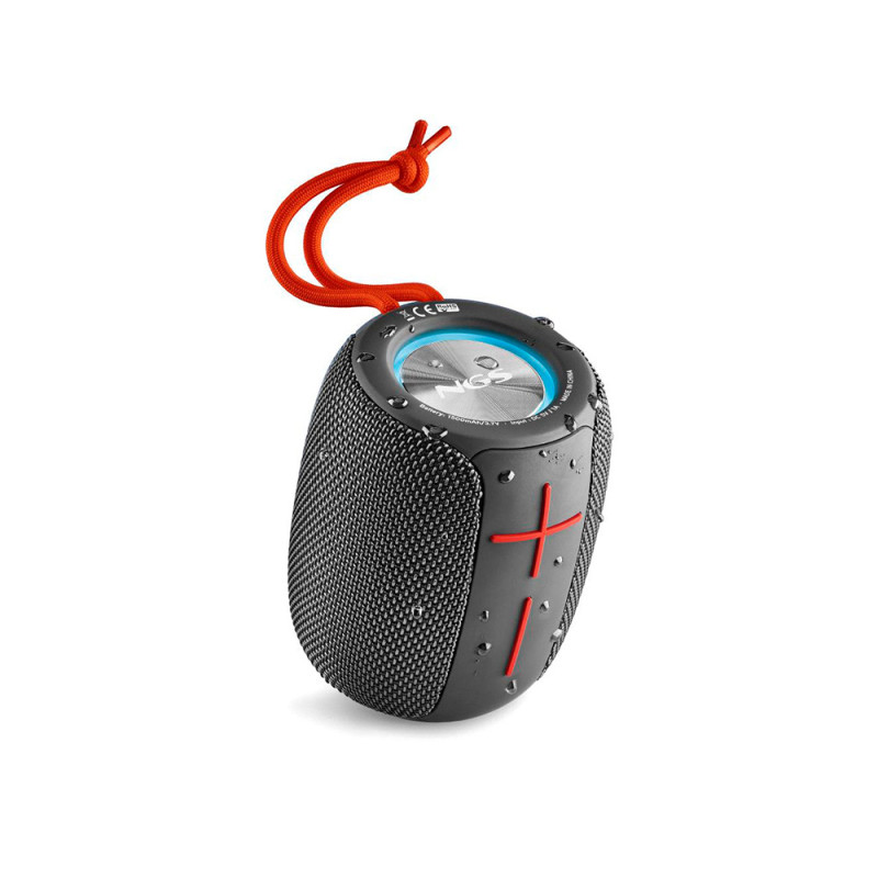 Altavoz ngs portatil roller nitro 1 black 10w bluetooth luces rgb radio fm impermeabilidad ipx5 usb