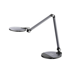 Lampara de escritorio q-connect led 9w 600 lm tactil 3 niveles color cabeza brazo orientable inalambrica negro