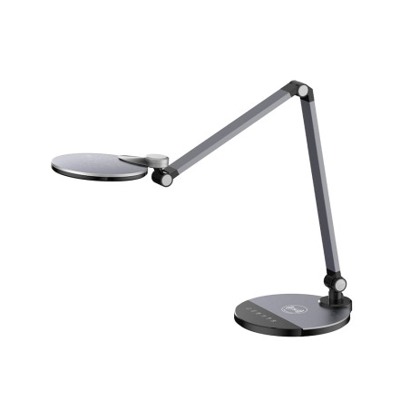 Lampara de escritorio q-connect led 9w 600 lm tactil 3 niveles color cabeza brazo orientable inalambrica negro
