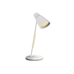 Lampara de escritorio q-connect led 6w 330 lm tactil 3 niveles color luz nocturna cabeza orientable blanco