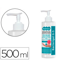 Gel hidroalcoholico antiseptico bacterigel g-5 virucida para manos bote 500 ml