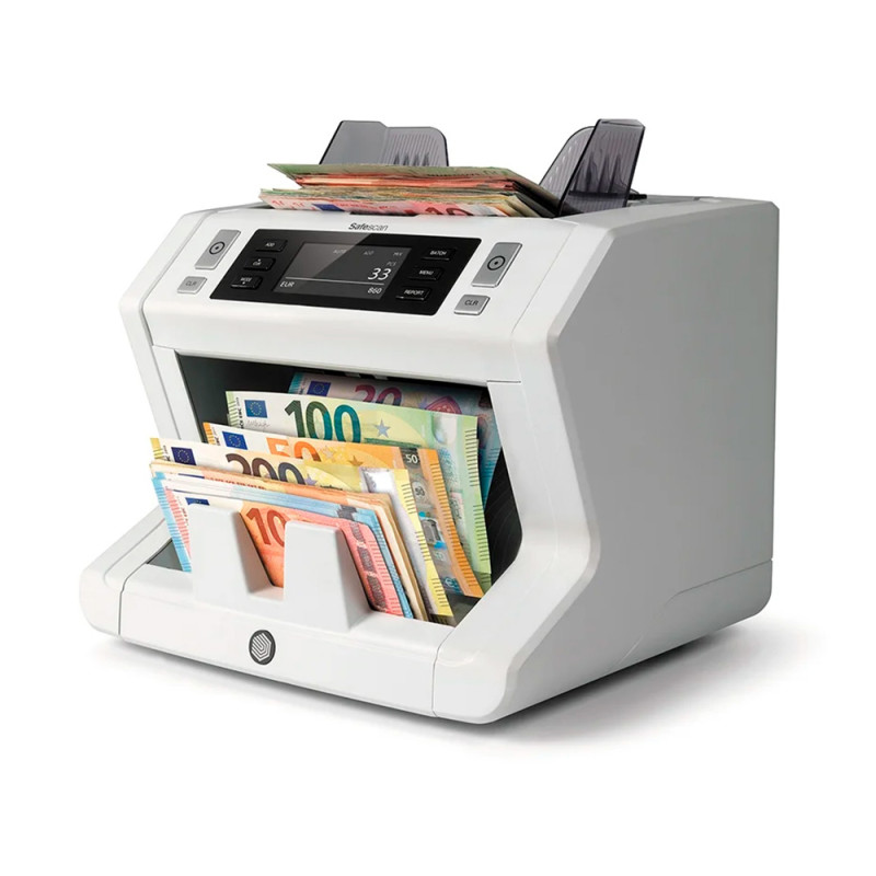 Contador de billetes safescan 2850 funcion añadir y fajos deteccion tinta uv/magnetica y tamaño velocidad conteo