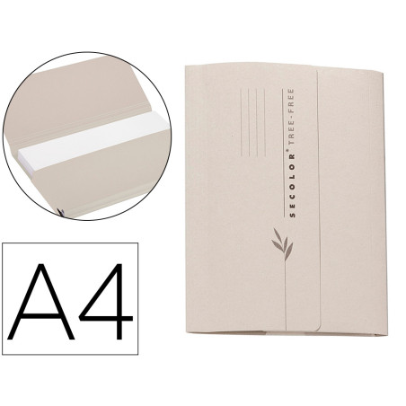 Subcarpeta cartulina djois 100% ecologica 226 g/m2 din a4 pack de 10 unidades con solapa y bolsa gran capacidad