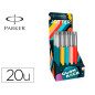 Boligrafo parker jotter originals glam rock transit expositor de 20 unidades colores surtidos