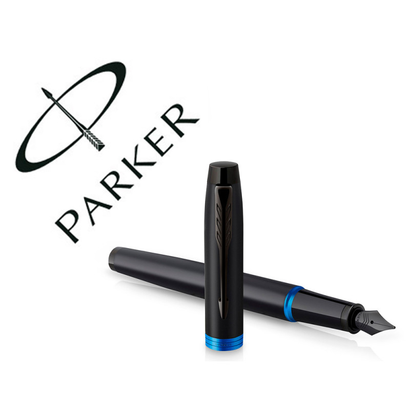 Pluma parker im professionals vibrant blue ring plumin f en estuche de regalo