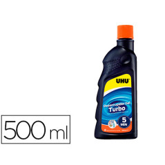 Desatascador de tuberias gel uhu turbo botella 500 ml