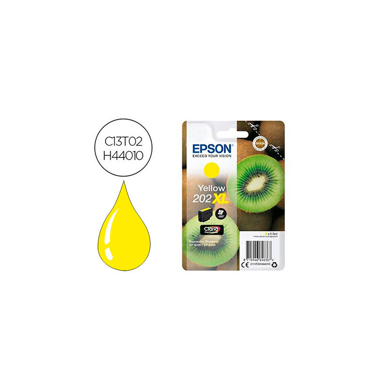 Ink-jet epson 202 xl xp-6000 / xp-6005 / xp-6100 / xp-6105 amarillo 650 pag