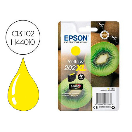 Ink-jet epson 202 xl xp-6000 / xp-6005 / xp-6100 / xp-6105 amarillo 650 pag