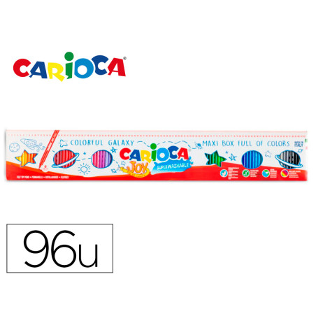 Rotulador carioca joy metro caja de 100 unidades colores surtidos