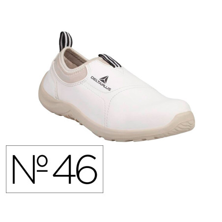 Zapatos de seguridad deltaplus microfibra pu suela pu mono-densidad color blanco talla 46