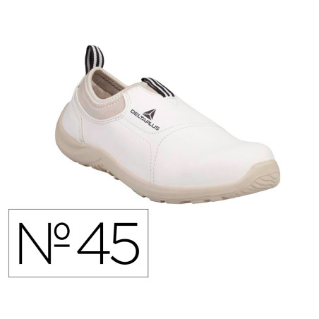 Zapatos de seguridad deltaplus microfibra pu suela pu mono-densidad color blanco talla 45
