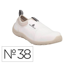 Zapatos de seguridad deltaplus microfibra pu suela pu mono-densidad color blanco talla 38
