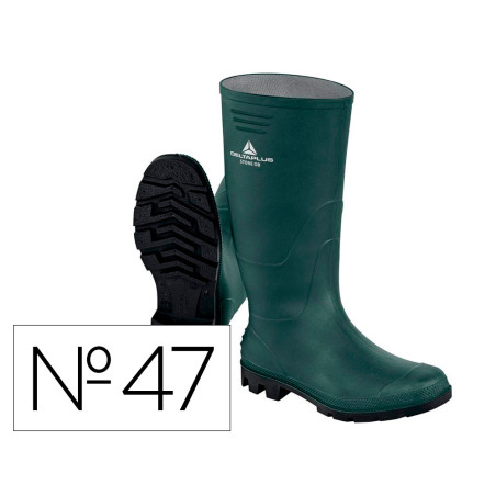 Botas deltaplus de seguridad stone pvc verde suela de tacos talla 47