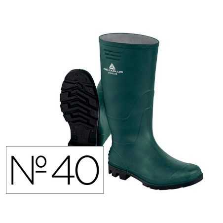 Botas deltaplus de seguridad stone pvc verde suela de tacos talla 40