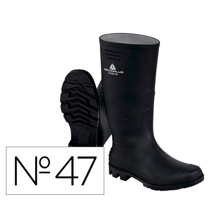 Botas deltaplus de seguridad stone pvc negro suela de tacos talla 47