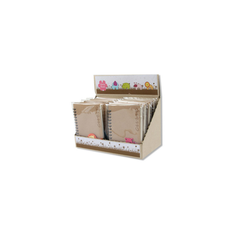 Bloc espiral fantasia animales 105x135mm papel 70g/m2
