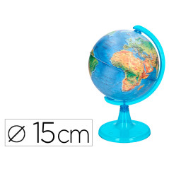 Globo terraqueo liderpapel mapa fisico diametro 15 cm