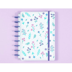 Agenda cuaderno inteligente din a5 80 hojas semana vista lilac fields by sophia martins 220x155 mm