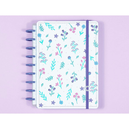 Agenda cuaderno inteligente din a5 80 hojas semana vista lilac fields by sophia martins 220x155 mm