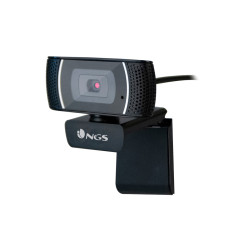 Camara webcam ngs xpresscam 1080 full hd 1920 x 1080 conexion usb 2.0 microfono incorporado 2 mpx color negro