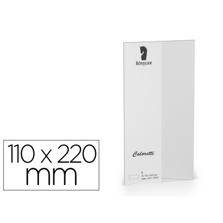 Sobre rossler coloretti dl americano color gris claro 110x220 mm pack de 5 unidades