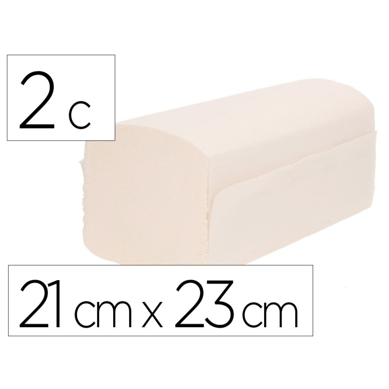 Toalla secamanos bunzl greensource celulosa blanca plegado en v 2 capas 21x23 cm caja de 20 paquetes de 200