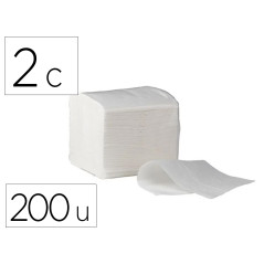 Papel higienico bunzl greensource celulosa plegado en v 2 capas caja de 40 paquetes de 200 unidades