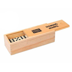 Domino falomir marfil en caja de madera