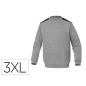 Sudadera deltaplus sweat olino con refuerzo en espalda y codos gris talla 3xl