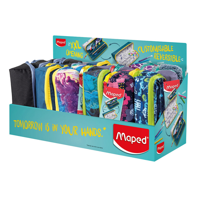 Bolso escolar portatodo maped xxl expositor sobremesa de 24 unidades surtidas