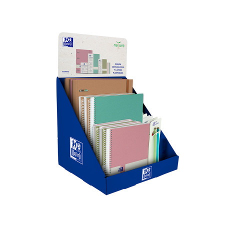 Expositor oxford nature europeanbook/europeanbinder cuadernos a5 /a4 /lapices contenido 30 unidades