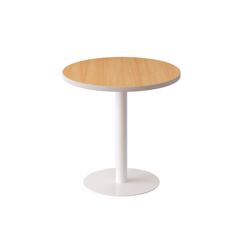 Mesa de recepcion paperflow easydesk redonda diametro 60 cm estructura blanca tablero