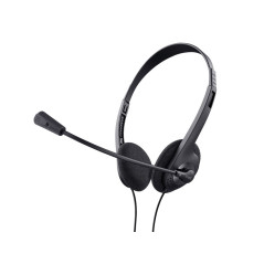 Auricular trust basics con microfono ajustable jack 3.5 longitud cable 180 cm color negro