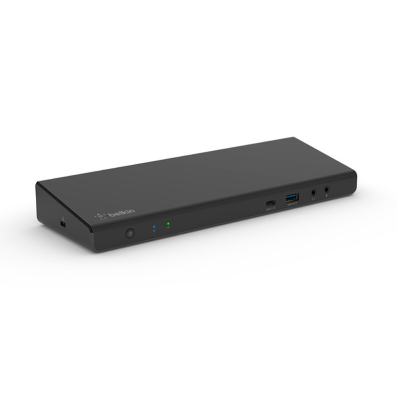 Adaptador belkin inc007vfbk displaylink 3 hdmi 4k 2dp 4k 5 usb-a 1 usb-c 1 gigabyte pd 85w audio