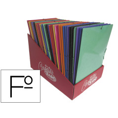 Carpeta gomas solapas saro carton folio colores surtidos