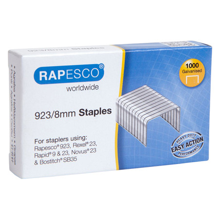 Grapas rapesco galvanizada 923/8 caja de 1000 unidades