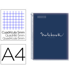 Cuaderno espiral miquelrius notebook 5 emotions tapa polipropileno din a4 microperforado 120 hojas