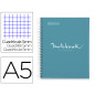 Cuaderno espiral miquelrius notebook 1 emotions tapa forrada din a5 microperforado 80 hojas 90g/m2 cuadro 5 mm