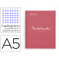 Cuaderno espiral miquelrius notebook 1 emotions tapa forrada din a5 microperforado 80 hojas 90g/m2 cuadro 5 mm