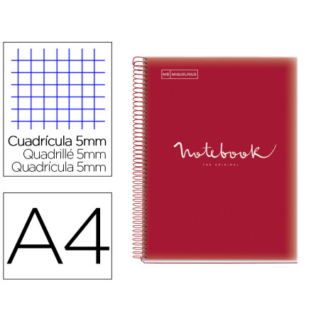 Cuaderno espiral miquelrius notebook 1 emotions tapa polipropileno din a4 microperforado 80 hojas