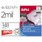 Etiqueta adhesiva apli 1797 105x148 mm para fotocopiadora laser ink-jet caja de 500 hojas