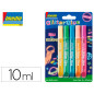 Pegamento imedio glitter glue brilla en la oscuridad para manualidades 10 ml blister de 5 unidades colores surtidos