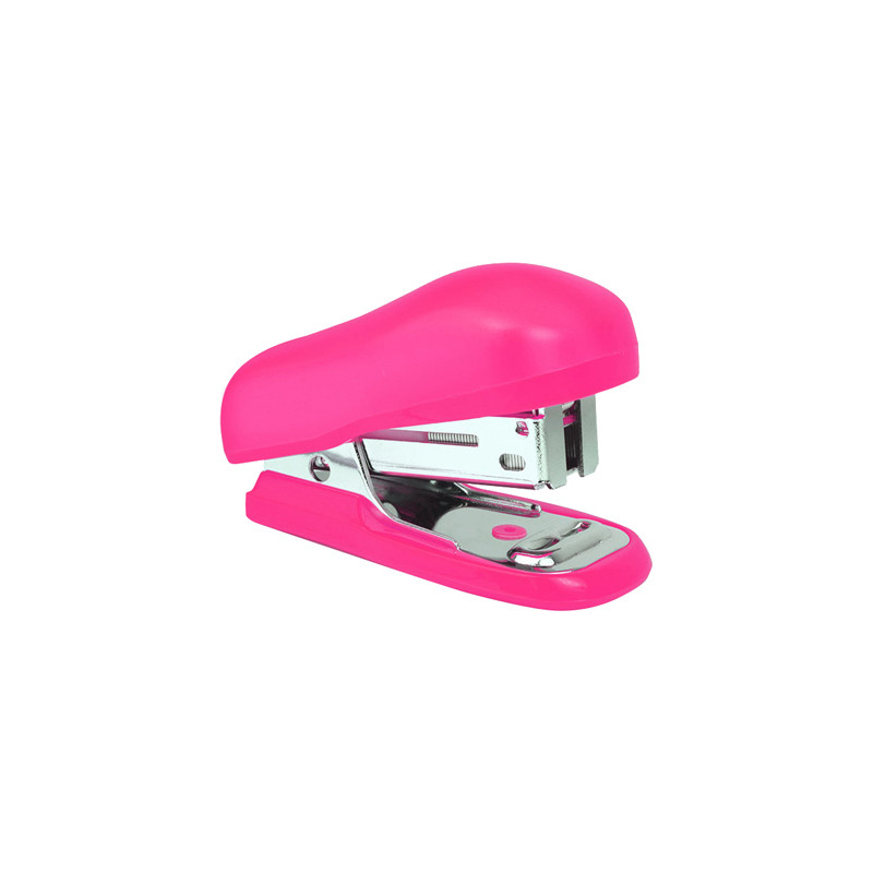 Grapadora rapesco bug mini capacidad 12 hojas usa grapas 26/6 color rosa incluye caja de 1000 grapas