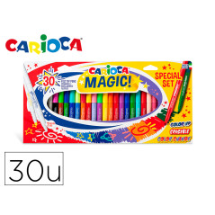 Rotulador carioca magic markers special set caja 30 unidades colores surtidos