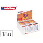 Rotulador edding punta fibra 1200 good vibes expositor con 18 cajas de 6 colores surtidos