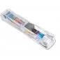 Dispensador supaclip rapesco supaclip 40 hojas capacidad con 25 clips multicolores color transparente